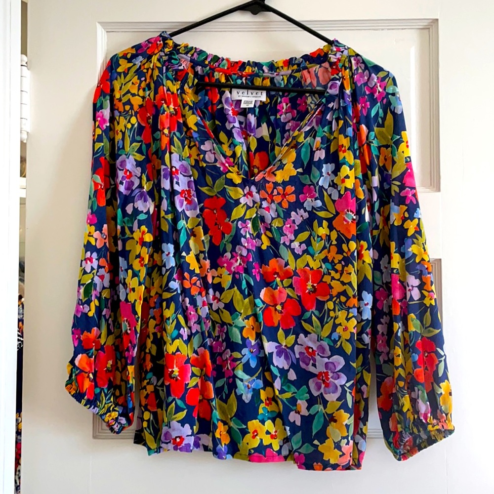 Velvet Floral Top